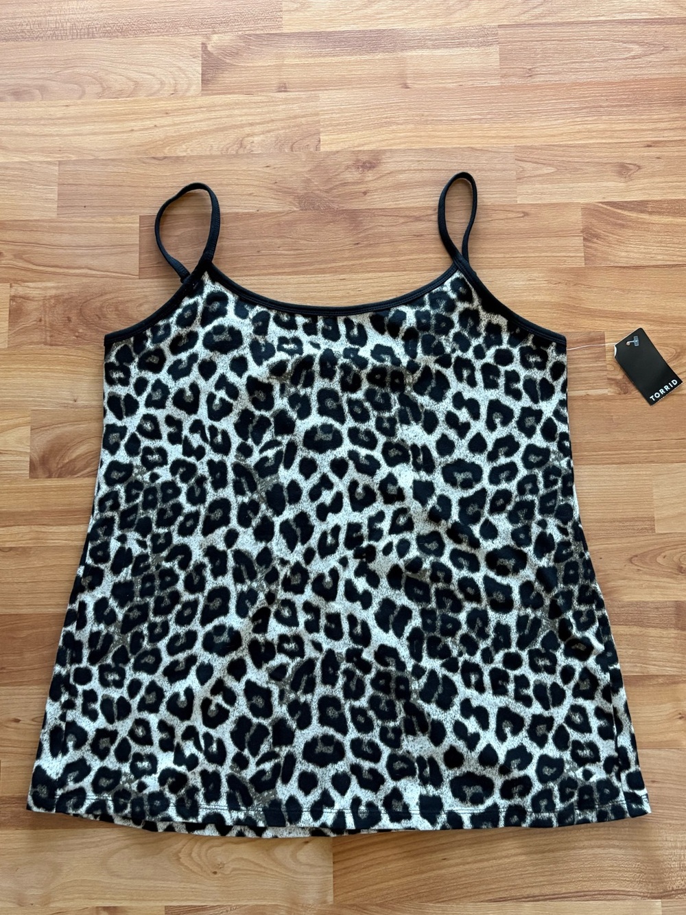 torrid Leopard Print Cami Tank - Black & Cream